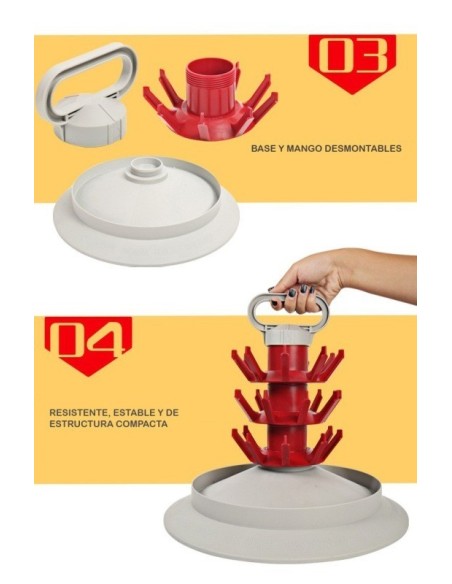 Arbol secador de 90 botellas
