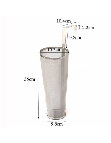 Filtro colador cilindrico de acero inoxiodable