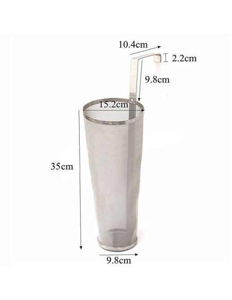 Filtro colador cilindrico de acero inoxiodable
