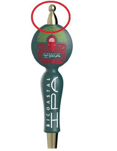 Sombrero cromado para mango de grifo de cerveza