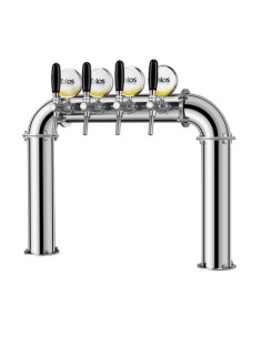 Torre puente 4 vias LED Cromo