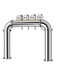 Torre puente 4 vias LED Cromo 2