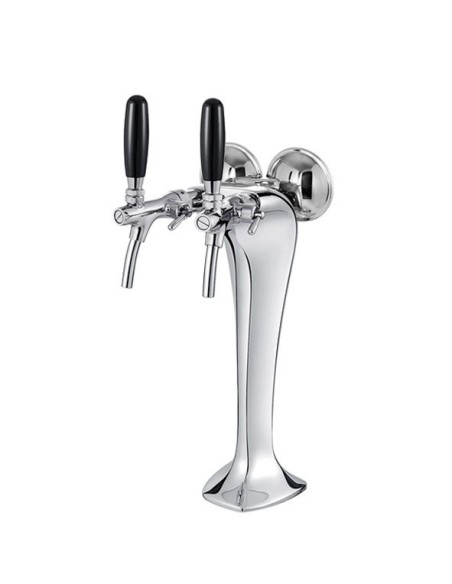 Torre cobra 2 vias cromada LED