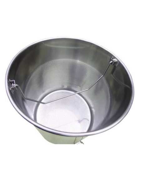 Canasta de acero inoxidable con malla fina