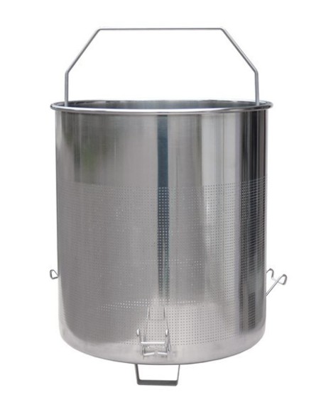 Canasta de acero inoxidable con malla fina