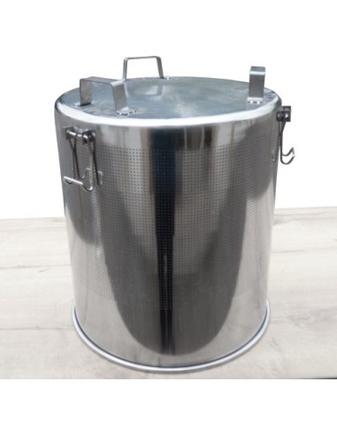 Canasta de acero inoxidable con malla fina