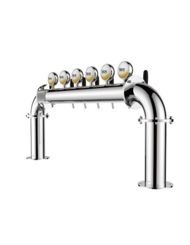 Torre puente de 6 salidas 85mm con medallones LED