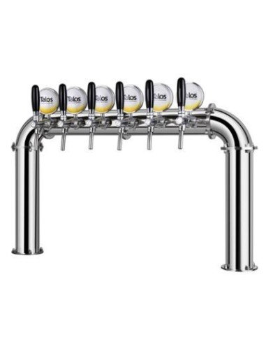 Torre puente de 6 salidas 85mm con medallones LED