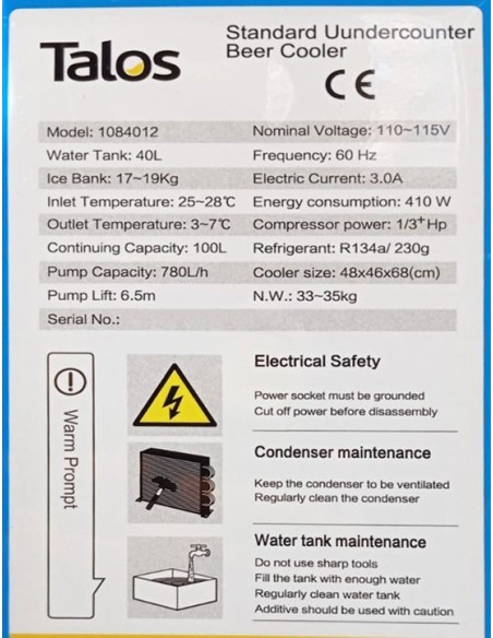 Chiller de 3 salidas 1/3HP