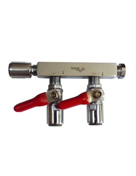 Distribuidor manifold de 2 vías con PRV