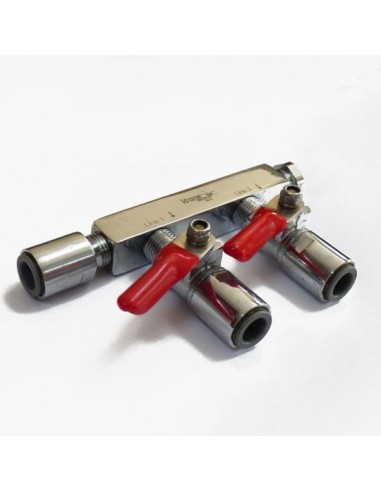 Distribuidor manifold de 2 vías con PRV