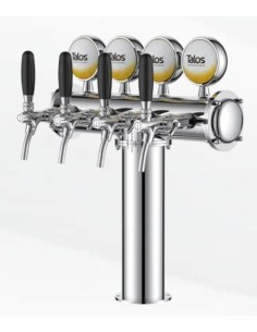 Torre cobra 4 vias CROMO LED