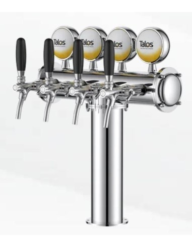 Torre cobra 4 vias CROMO LED