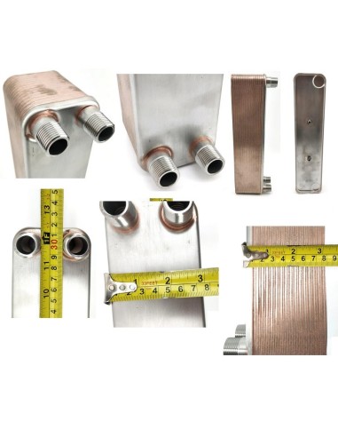 Enfriador de mosto de 30 placas grande 31x73x51mm