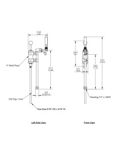 Bomba Party Pump 8" metálica con grifo 2